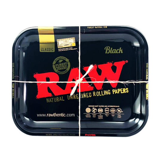 RAW Iso Metallitarjotin Musta
